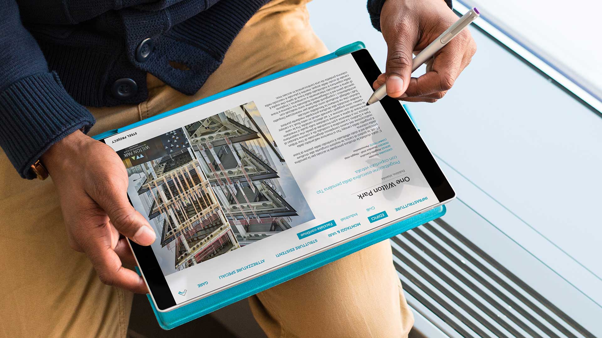 Steel Project analisi strategica di posizionamento brochure digitale interattiva