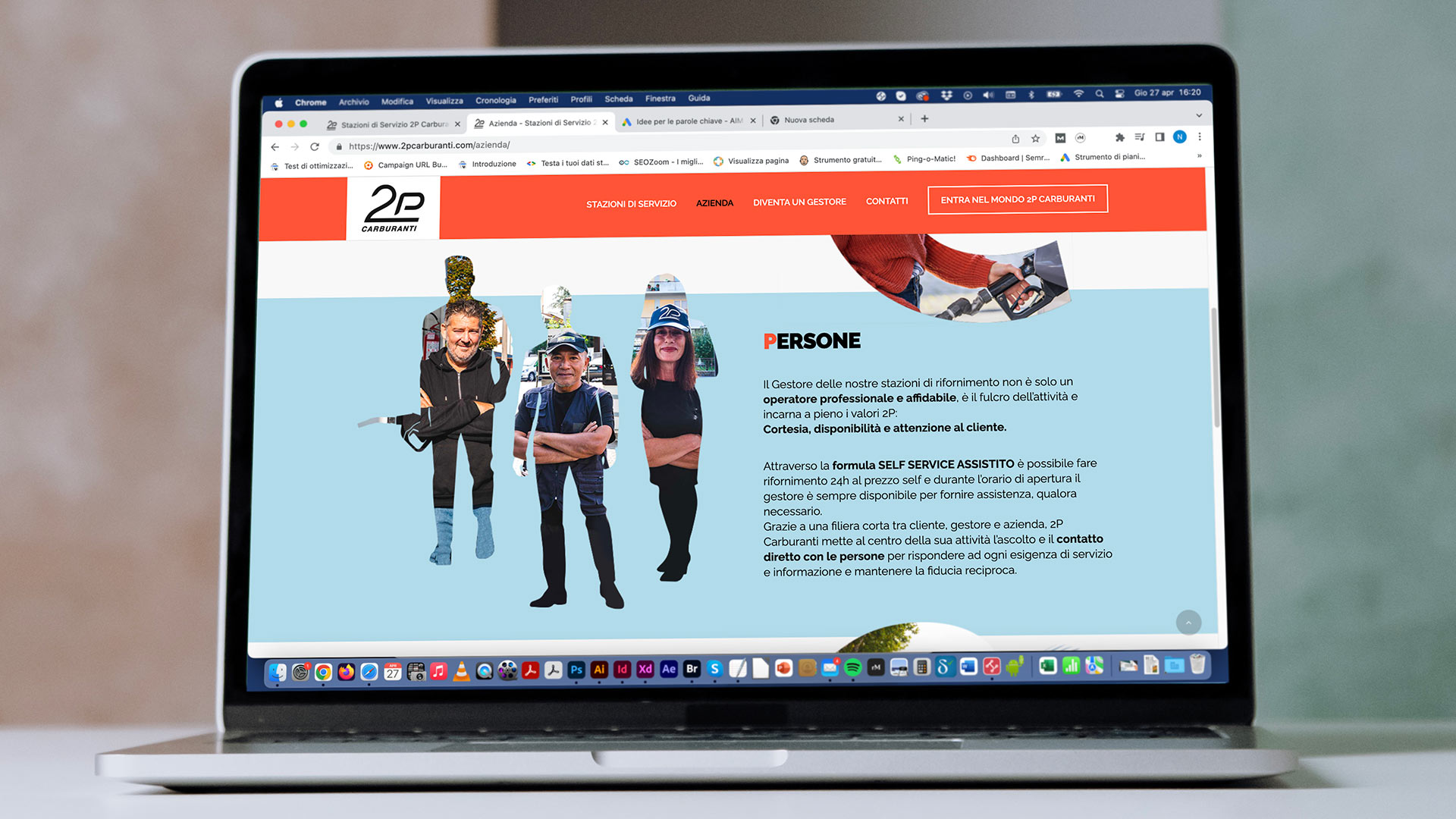 realizzazione sito web 2p carburanti