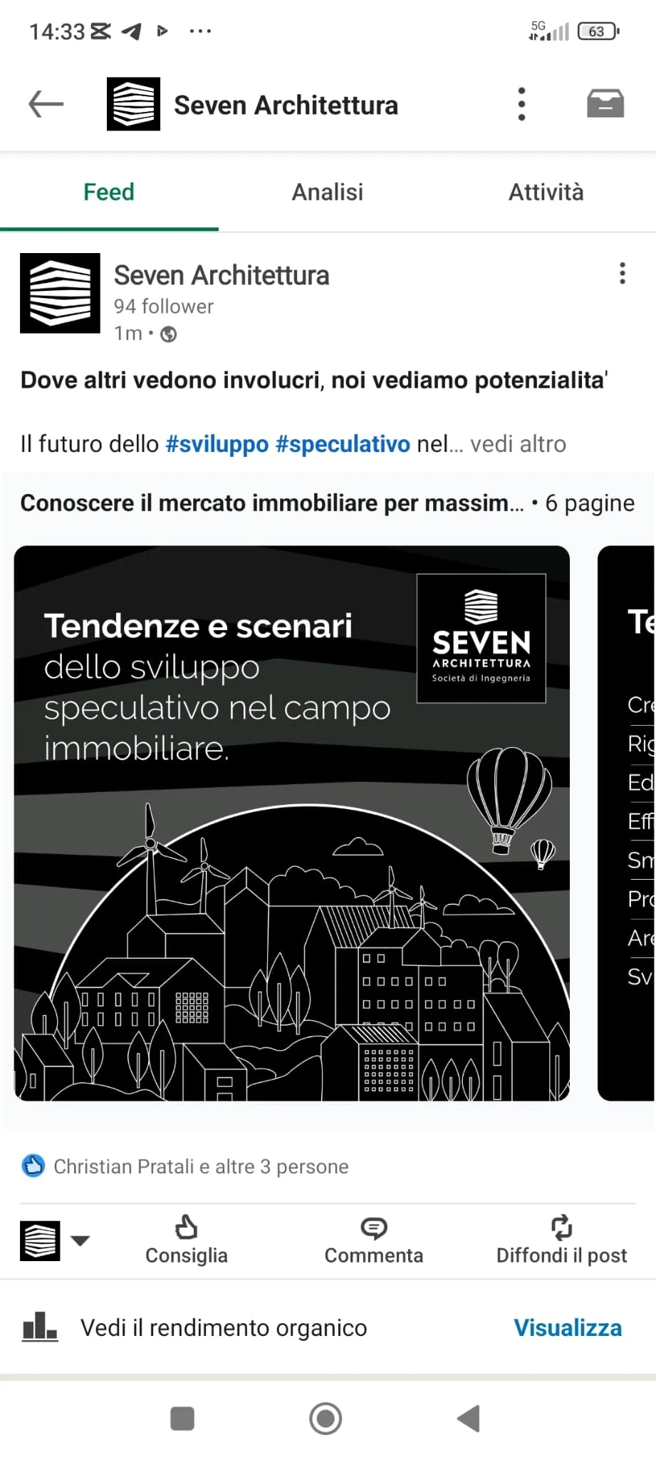 comunicazione crossmediale per Seven architettura