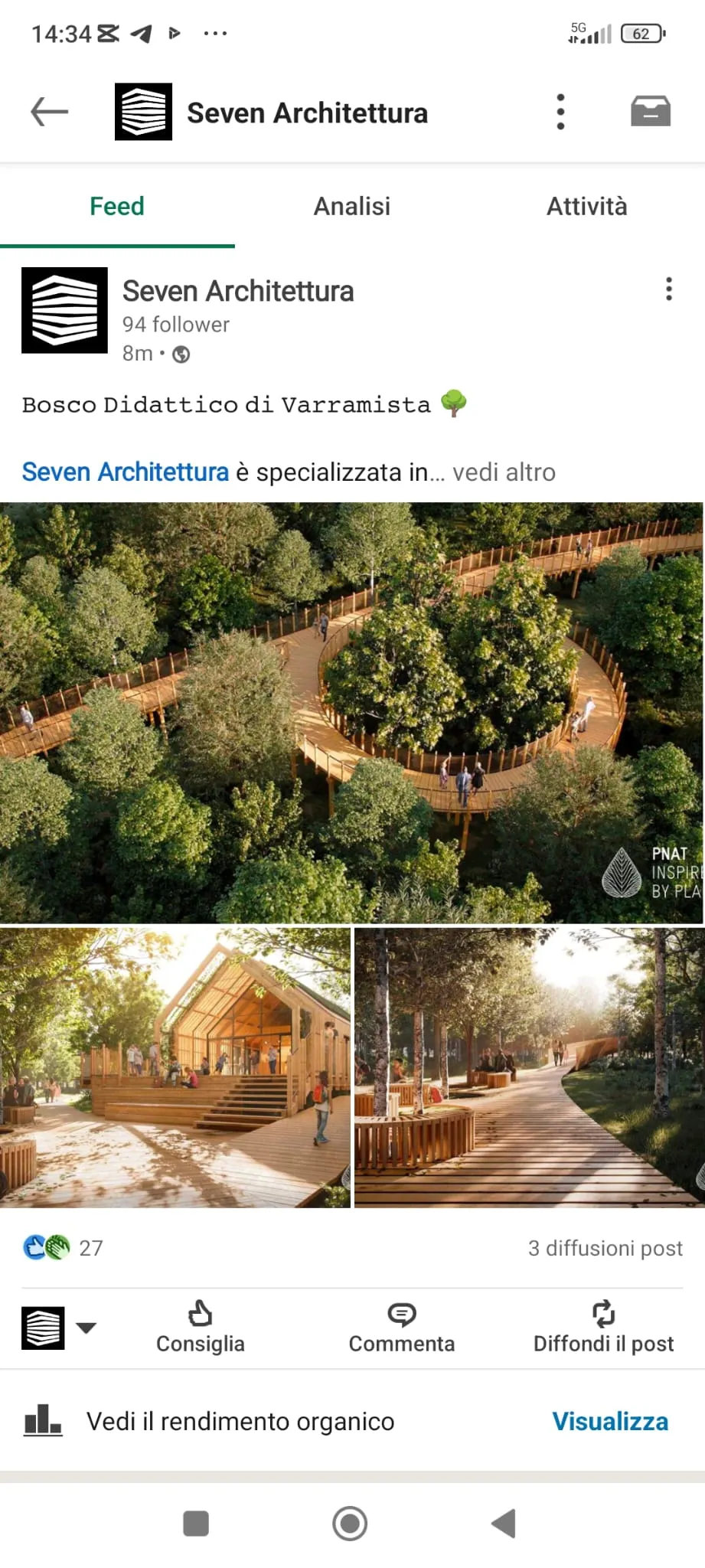 comunicazione crossmediale per Seven architettura