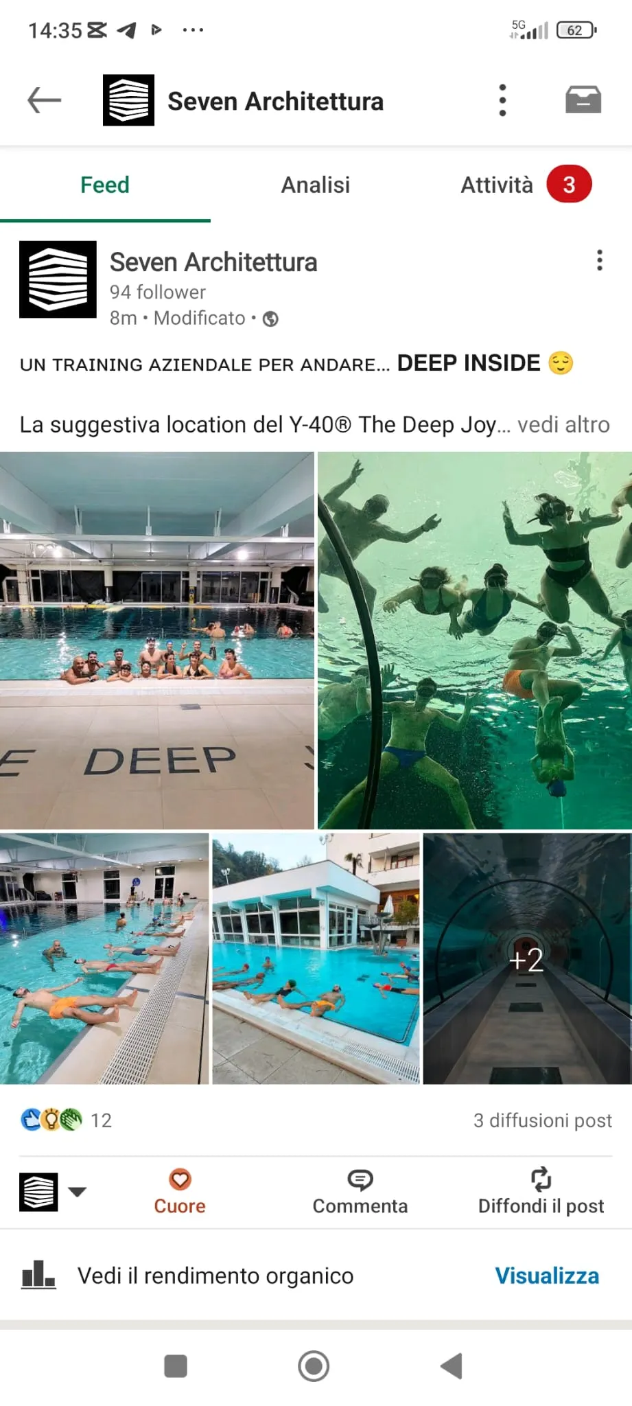 comunicazione crossmediale per Seven architettura