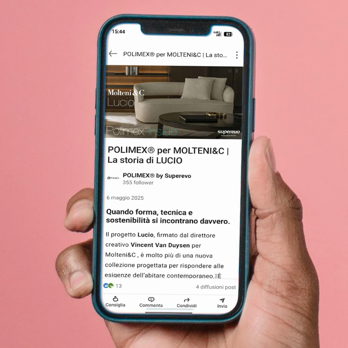 Social Media Management Polimex nei profili Meta e LinkedIn