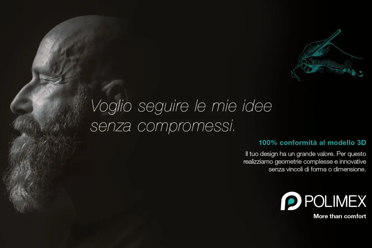 Campagna B2B Polimex® — "Leggero come i desideri": l'evoluzione della tecnologia brevettata per l'arredo imbottito in un brand d'eccellenza per i designer e il Made in Italy.